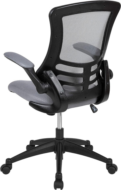 Kelista Dark Gray Mesh Mid Back Office Chair For Desk