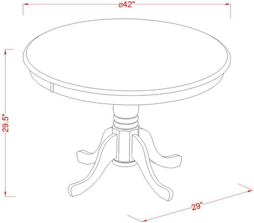 Dining Table, 42 X 29.5, HLT-LBK-TP