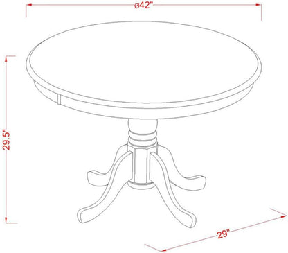 Dining Table, 42 X 29.5, HLT-LBK-TP