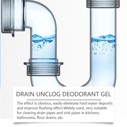 Drain Unclog Deodorant Gel, Kitchen And Bathroom Sewer Lines Clean And Decontaminate To Remove Odor