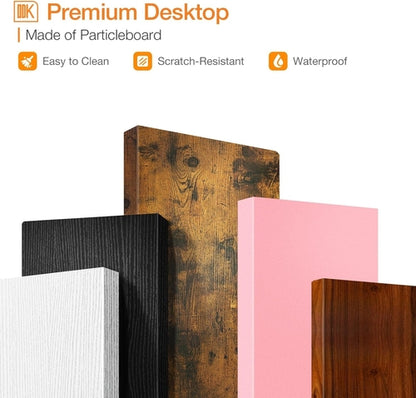 Espresso 27.5 Inch Compact Desk With Monitor Stand