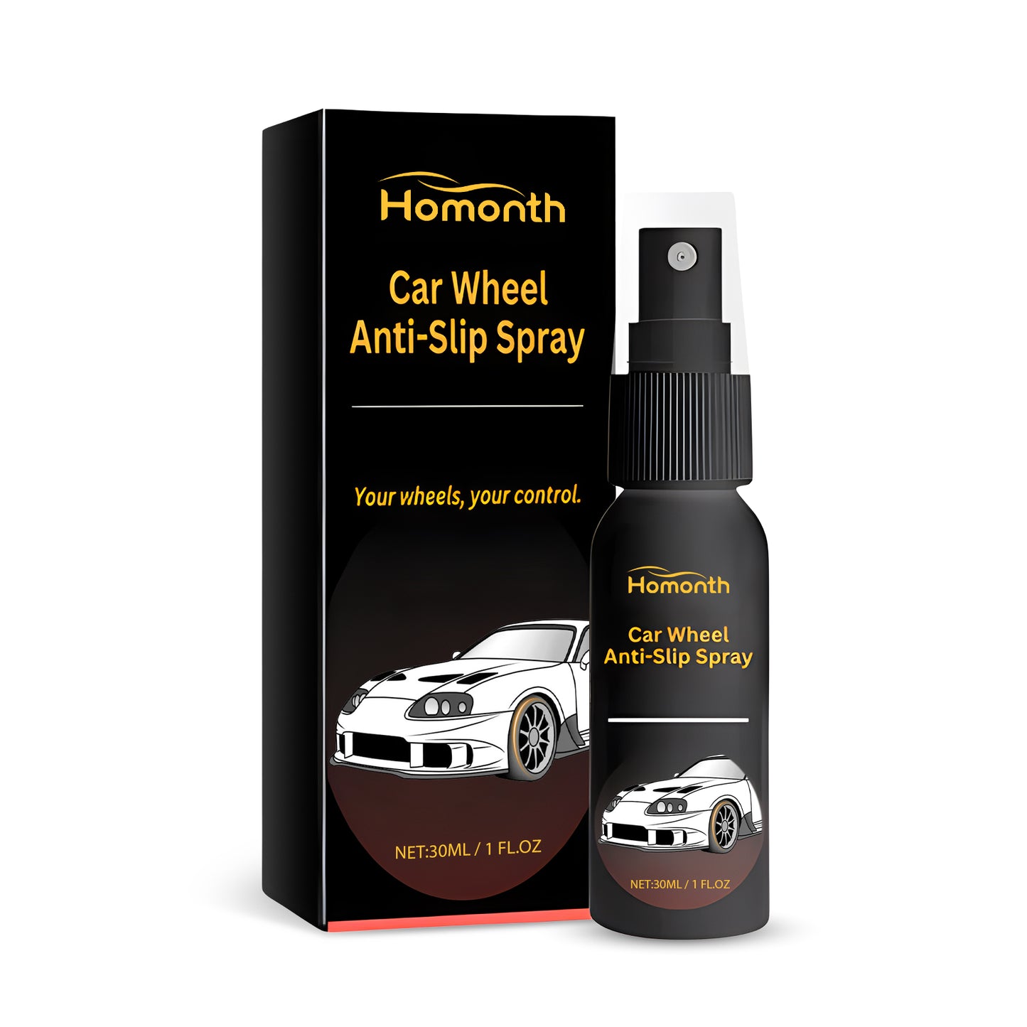 Car Wheel Anti-Slip Spray, Car Wheel Cleaning Decontamination Care Repair Wheel Anti-Skid Cleaner