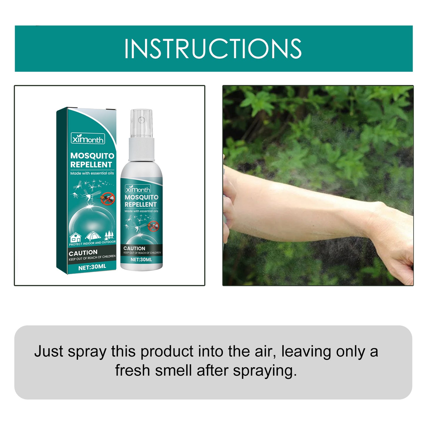 Ximonth Mosquito Repellent For Outdoor And Indoor Mosquito Bites And Itchy Skin Relief Refreshing Portable Mosquito Repellent Spray