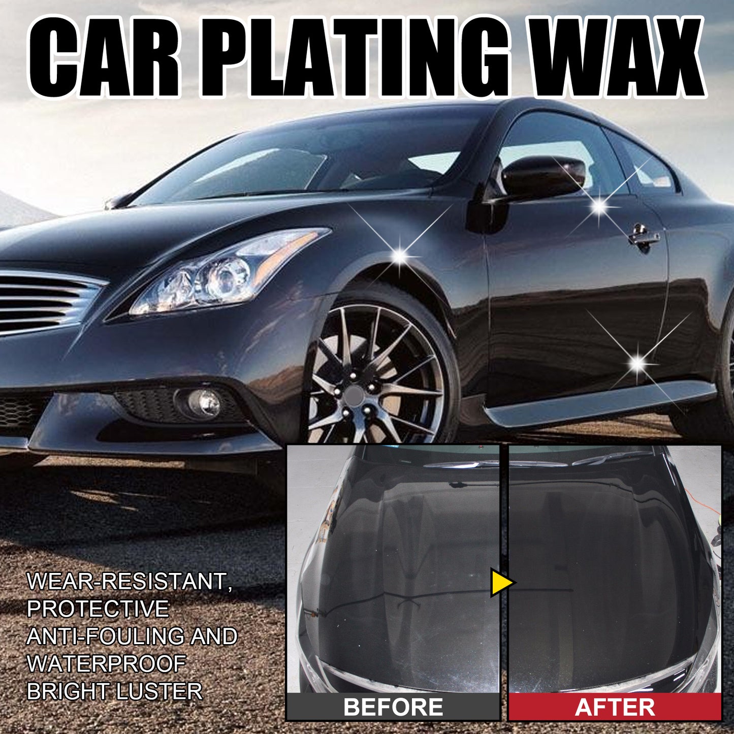 Automobile Crystal Wax Plating, Scratch Repair Coating Wax Decontamination Polishing Maintenance Solid Wax For Waxing Cars