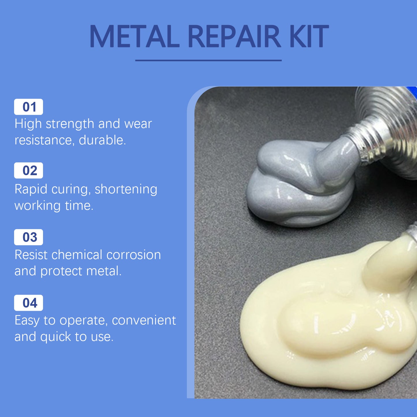 Jaysuing Cast Iron Sealant 20g, Box Cast Iron Sealant Ab Glue Anti-Repair Agent For Leak Sealing And Metal Bonding