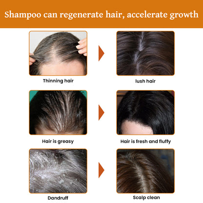 Rice Dense Hair Shampoo Deep Clean Thick Hair Moisturizing Hair Root Solid Hair Care Shampoo