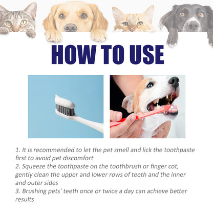 Yegbong Pet V34 Toothpaste, Pet Clean Bad Breath Tartar Care Gum Care Toothpaste