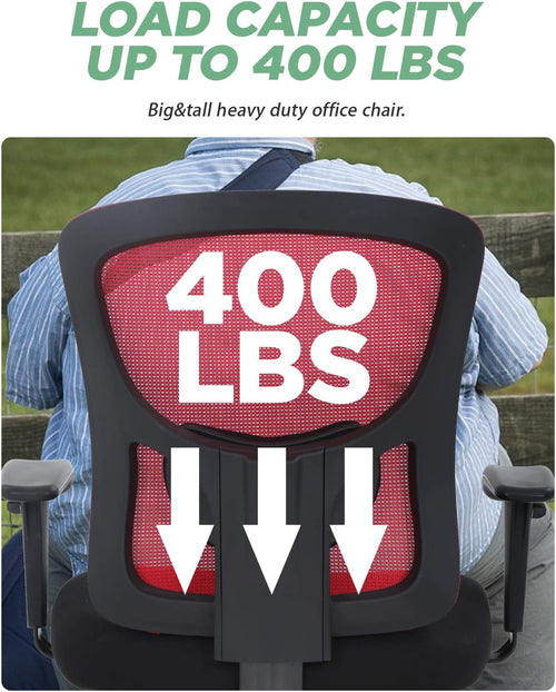 Big and Tall Office Chair With Lumbar Support For Desk