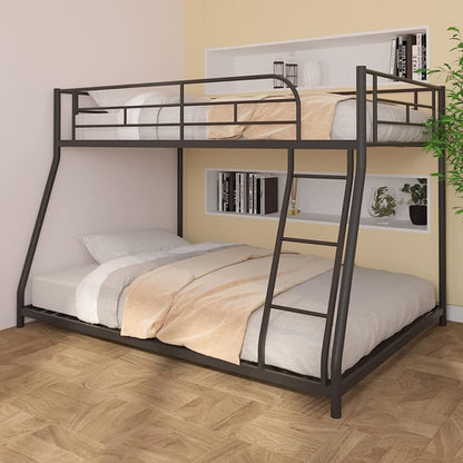 Heavy Duty Twin Over Full Metal Floor Bunk Bed With Ladder