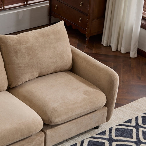 Modular Velvet Sectional Sofa Corner Chair – Convertible Upholstered