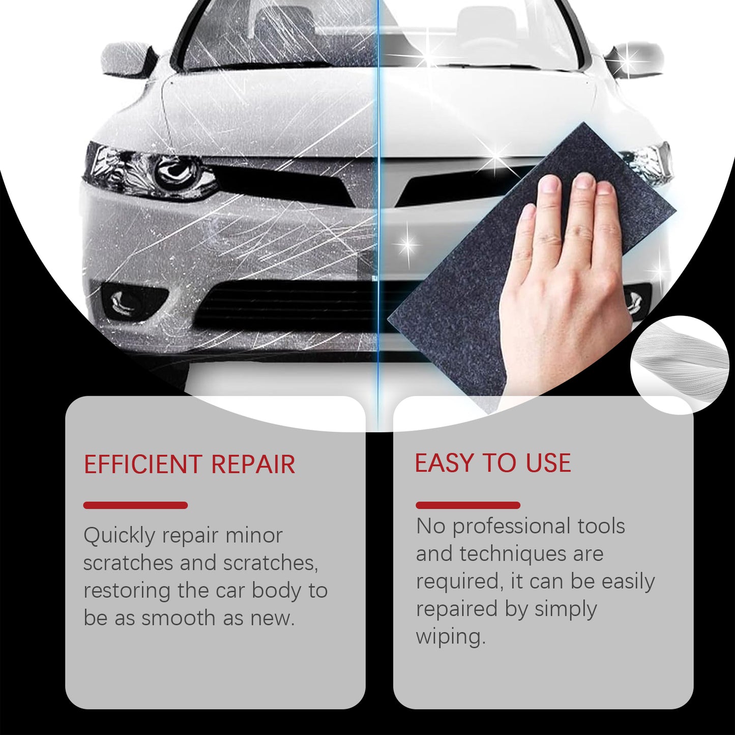Car Scratch Remover Cloth, Car Scratch Repair Cloth Quick Scratch Repair Convenient Cloth