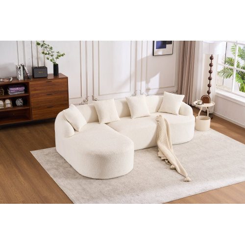 LY-022 GREY COMPRESSION SOFA Combining Chaise Longue With 3-seater,