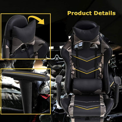 Ergonomic PU Leather Gaming Chair With Lumbar Support