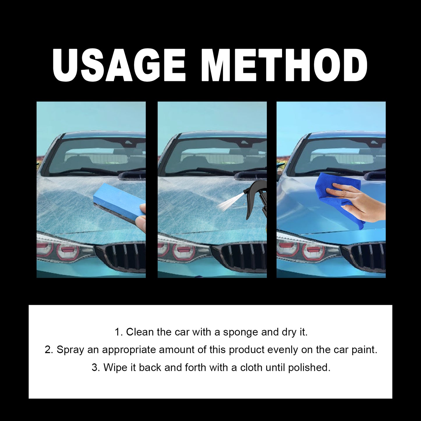 Coating Agent 3-In-1 Oil Removal Polishing Protection Repair Scratches Car Paint Cleaning And Maintenance Coating