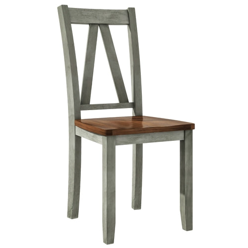 6-Piece Wood Dining Table Set with Long Bench and 4 Dining Chairs,