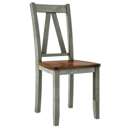 6-Piece Wood Dining Table Set with Long Bench and 4 Dining Chairs,