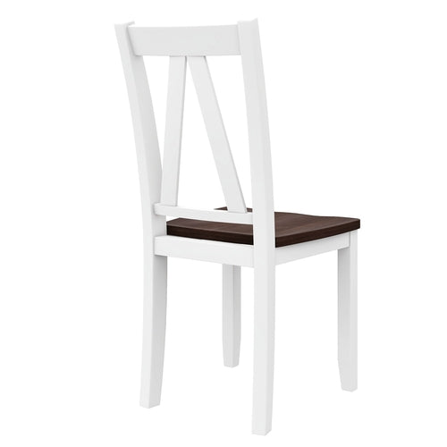 6-Piece Wood Dining Table Set with Long Bench and 4 Dining Chairs,