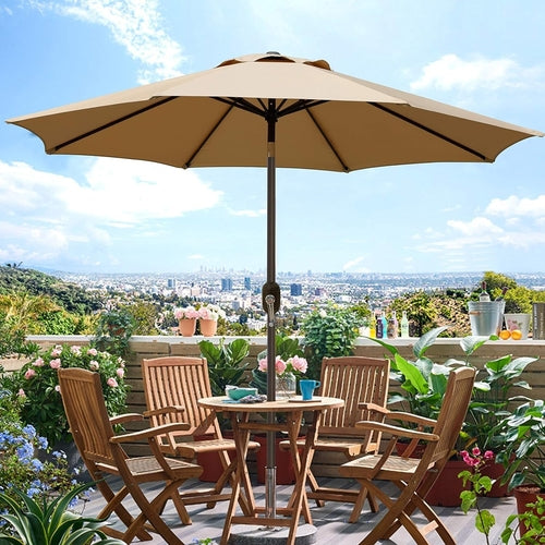 9' Outdoor Patio Umbrella, Outdoor Table Umbrella, Yard Umbrella,