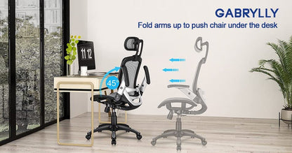Ergonomic Adjustable High Back Mesh Office Chair Grey