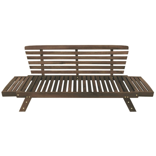 Outdoor Adjustable Patio Wooden Daybed Sofa Chaise Lounge with