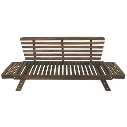 Outdoor Adjustable Patio Wooden Daybed Sofa Chaise Lounge with