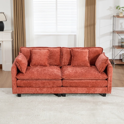 Cloud Sofa Modern Sectional Couch, Double Layer Upholstered Chenille
