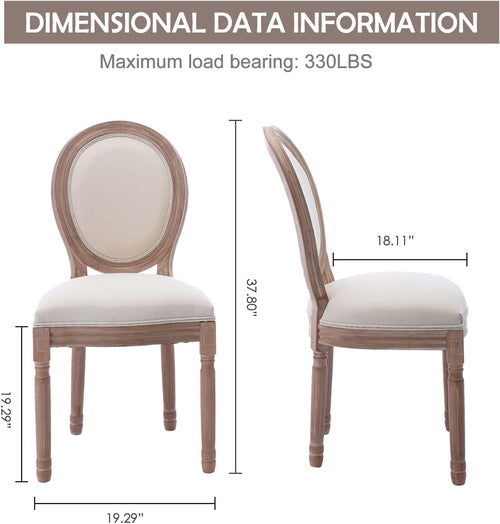 French Country Dining Chairs Set of 4, Vintage Louis Chairs with