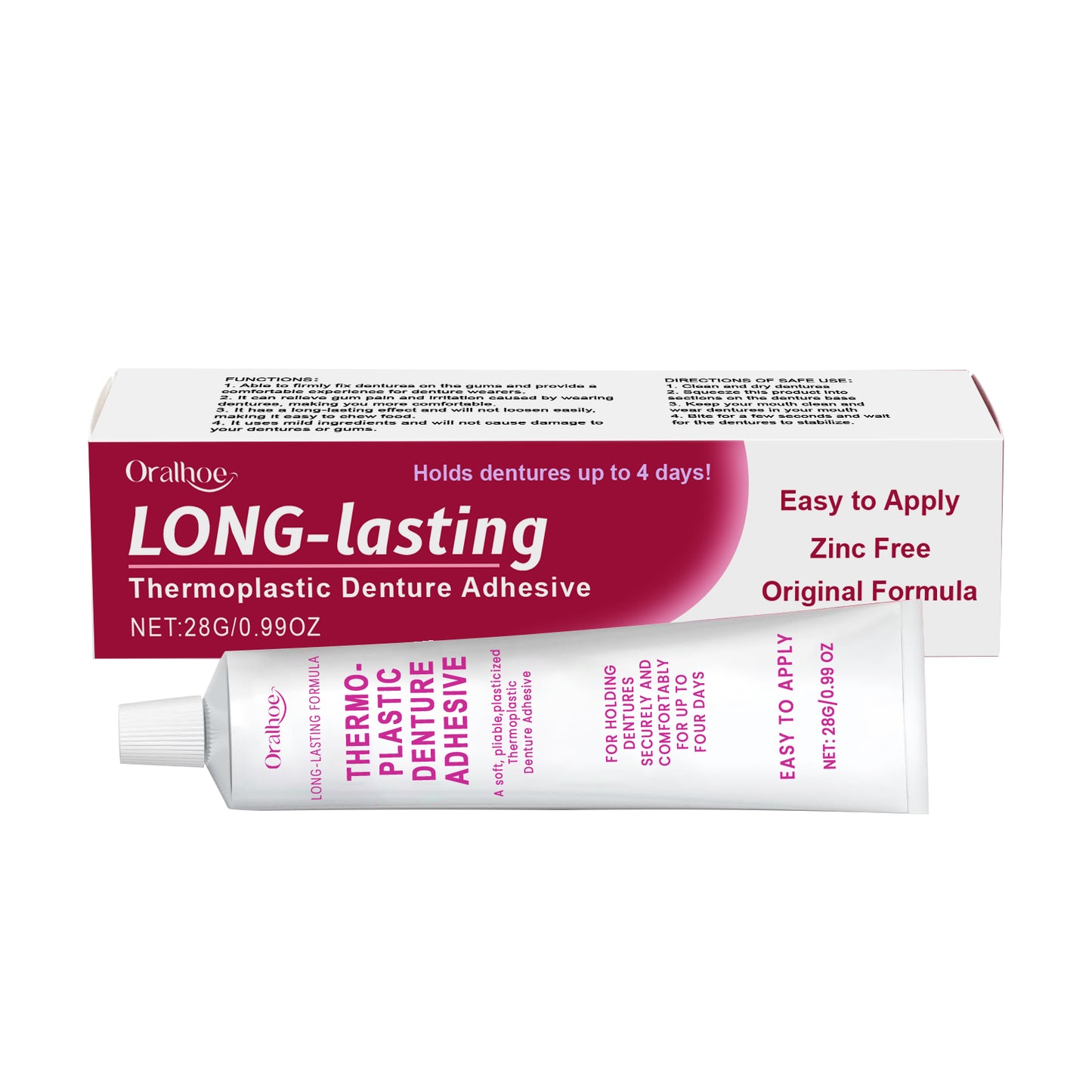 Denture Fixing Adhesive For Improved Comfort And Gum Care Thermoplastic Denture Adhesive