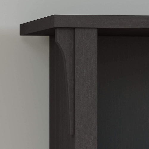 Vintage Black Bookcase With Adjustable Shelves For Home