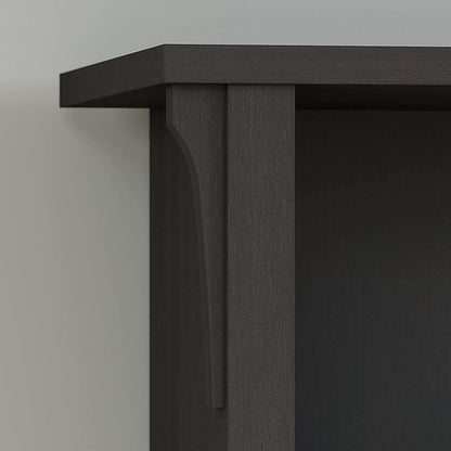 Vintage Black Bookcase With Adjustable Shelves For Home