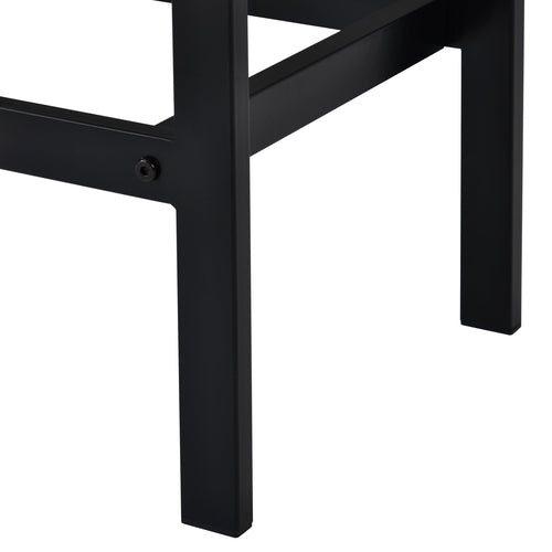 Counter Height Extra Long Dining Table Set with 3 Stools Pub Kitchen