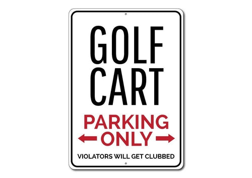 Golf Cart Parking Sign