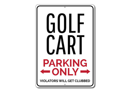 Golf Cart Parking Sign