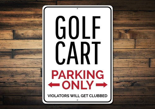 Golf Cart Parking Sign
