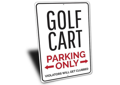 Golf Cart Parking Sign