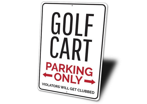 Golf Cart Parking Sign
