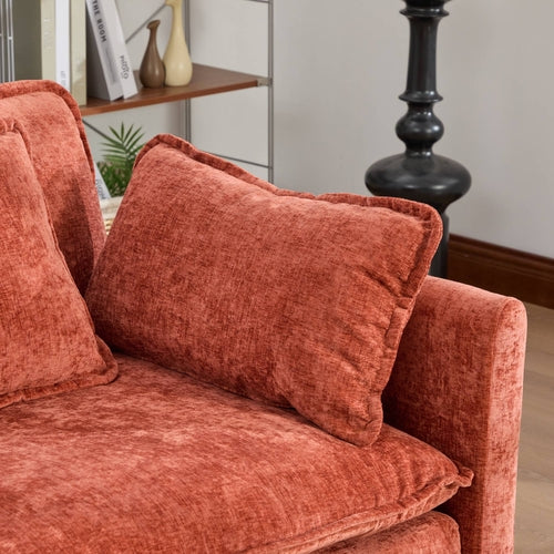 Cloud Sofa Modern Sectional Couch, Double Layer Upholstered Chenille