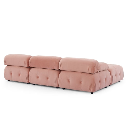 Modular Sectional Sofa, Button Tufted Design with DIY L-Shaped Layout,