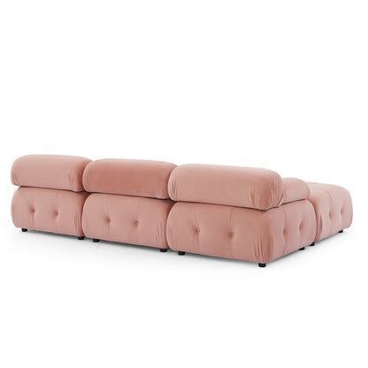 Modular Sectional Sofa, Button Tufted Design with DIY L-Shaped Layout,