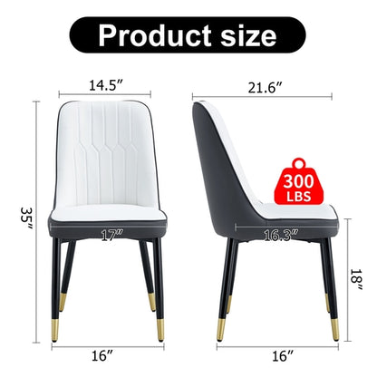 Modern Dining Chairs Set of 4 – PU Leather Upholstered Chairs with
