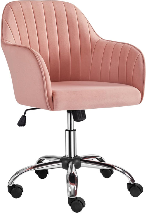 Pink Desk Chair With Adjustable Height For Home Office