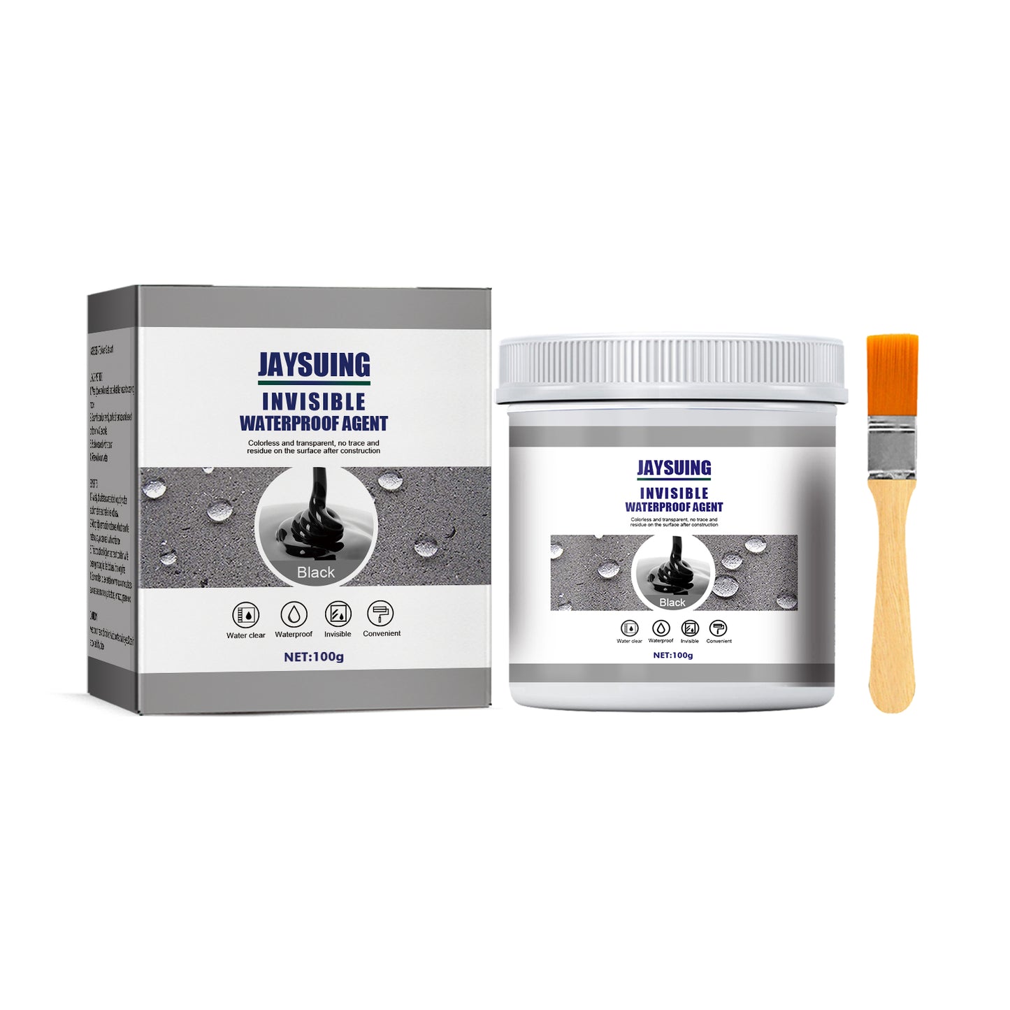 Jaysuing Black Waterproof, Adhesive For Kitchen, Bathroom, Doors, Windows, Tiles, Water Pipes, Exterior Walls, Waterproofing And Leak-Proofing Without The Need To Break Tiles