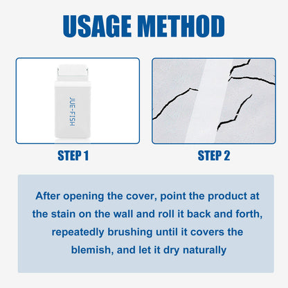 Jue-Fish Wall Repair Roller Brush, White Paint Renovation, Moisture And Crack Prevention, Graffiti Cover Repair Wall Paint