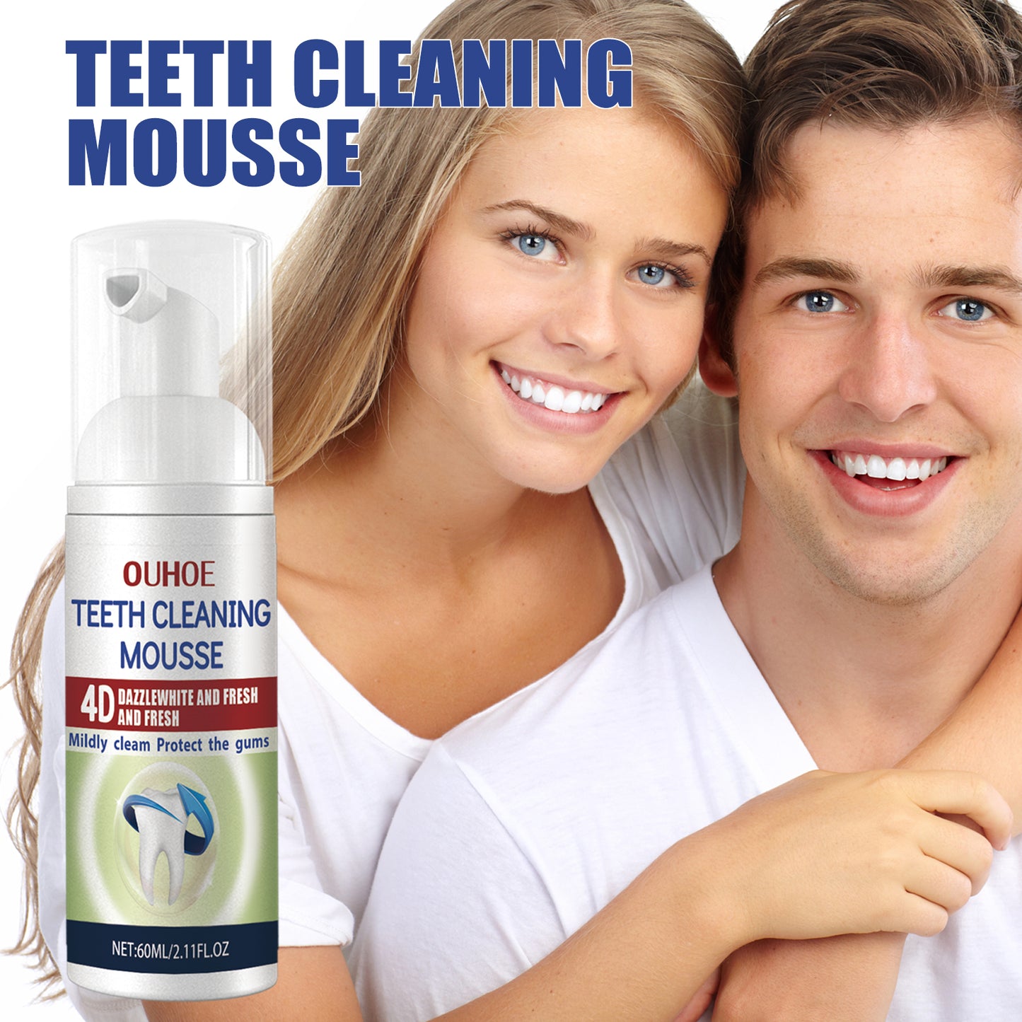 Tooth Cleaning Mousse, Mouth Clean Fresh Bright White Anti-decay Foam Toothpaste