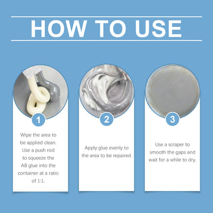 Jue Fish Metal Repair Epoxy Adhesive, Casting Glue Ab Adhesive Repair Agent Waterproof Plugging Metal Adhesive