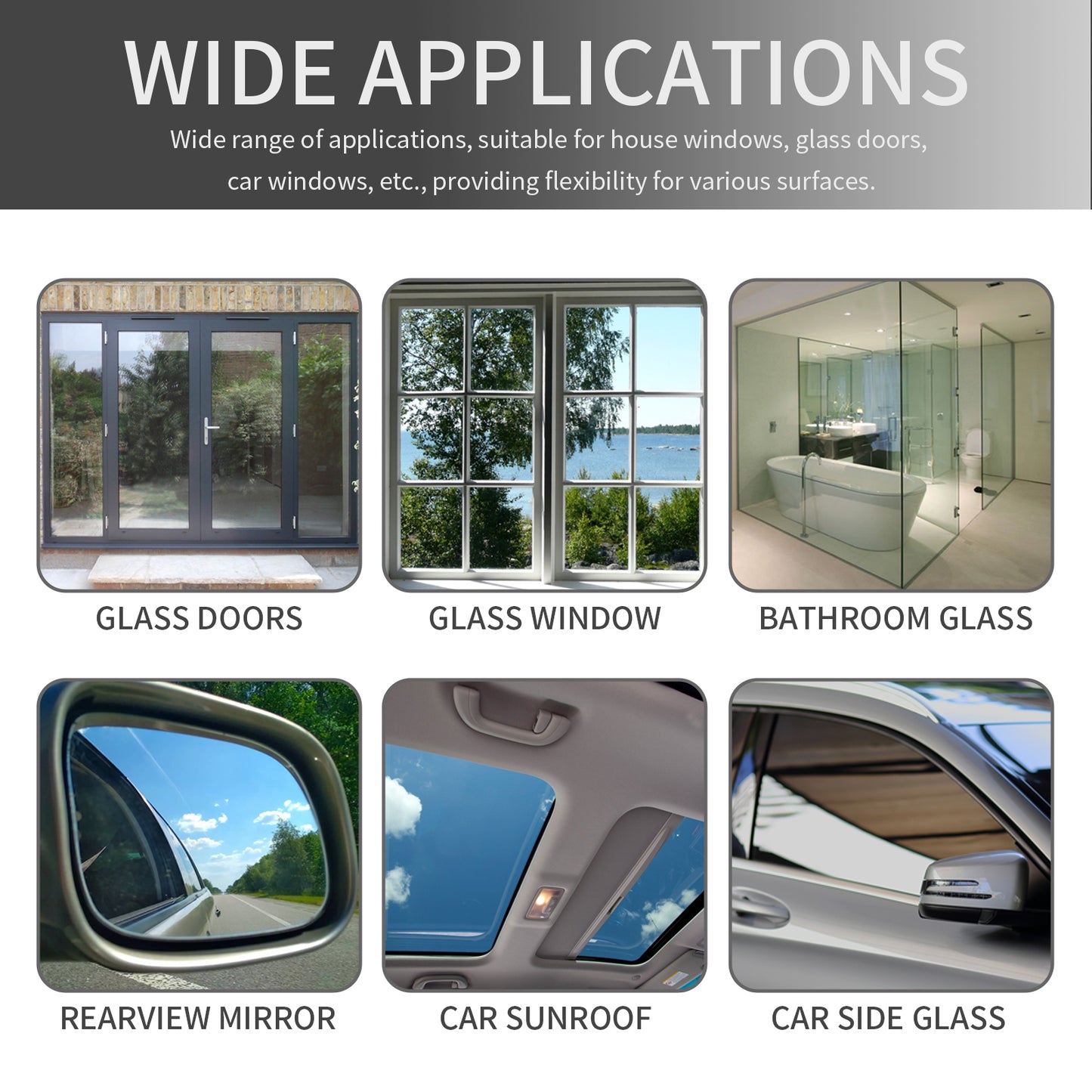 One Way Mirror Spray, Car Rearview Mirror Bathroom Glass Dust Stains Water Stains Clean