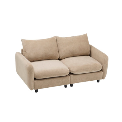 Modular Velvet Sectional Sofa Corner Chair – Convertible Upholstered