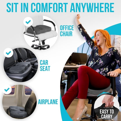Memory Foam Lumbar Support Seat Cushion For Office Chair