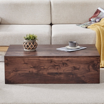 Modern Coffee Table – 39.3" Rectangular Accent Table with Textured