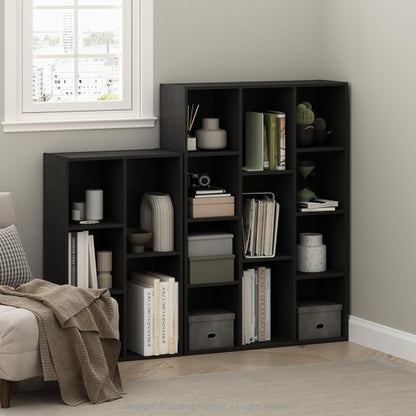 Luder 11-Cube Bookcase Blackwood Modern Living Room